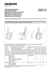 Siemens 3WX3654-1J.00 Operating Instructions Manual
