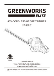 GreenWorks HT-240-T Owner's Manual