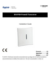 Johnson Controls Tyco Bentel Security PowerG BW-PGH Installation Manual