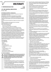 VOLTCRAFT 1209163 Operating Instructions Manual