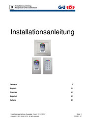 BKS B-55600 Series Installation Manual