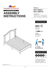 Furniture of America NFA-1962C16 Assembly Instructions Manual