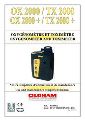 Oldham TX 2000 Use And Maintenance Simplified Manual