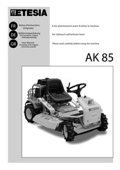 Etesia AK 85 User Manual