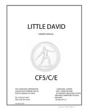 Loveshaw LITTLE DAVID CF5C Owner's Manual