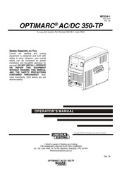 Lincoln Electric OPTIMARC DC 350-TP Operator's Manual