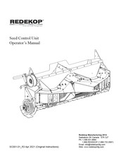 REDEKOP SCU Operator's Manual