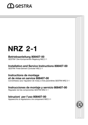 GESTRA NRZ 2-1 Installation And Service Instructions Manual