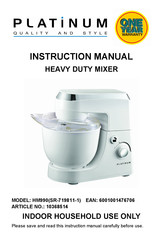 Platinum SR-719811-1 Instruction Manual