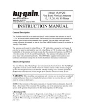 Hy-Gain 18AVQII Instruction Manual