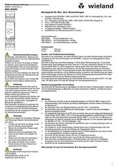 Wieland SNO 4003K Translation Of The Original Instructions