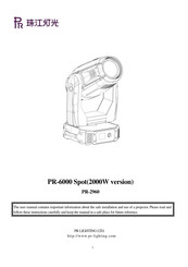 PR PR-6000 Manual