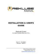 Rekluse RadiusX Clutch Installation & User Manual