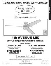 Luminance Brands Kathy Ireland Home CF766LBS00 Owner's Manual