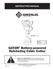 Textron Greenlee GATOR ESR1000LX Instruction Manual