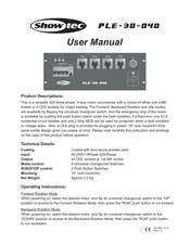 Showtec PLE-30-040 User Manual