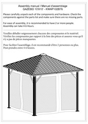 Club Piscine KWAP102B76 Assembly Manual