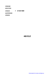 FAS International 480 ELE Manual
