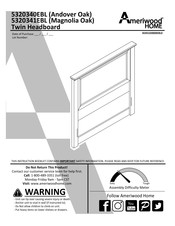 Ameriwood HOME Twin Headboard 5320340EBL Manual