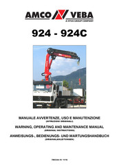 Hyva Amco Veba 924 Warning, Operating And Maintenance Manual