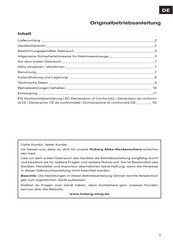 Hoberg ASYHT0651020 Translation Of The Original Operating Instructions