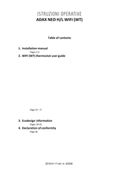 Systec Therm ADAX NEO L 06 KWT Installation Manual