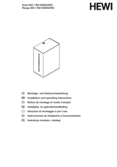Hewi Sensoric 805.06.555 Installation And Operating Instructions Manual