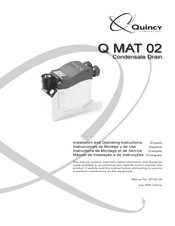 Quincy Compressor Q MAT 02 Installation And Operating Instructions Manual