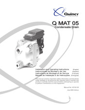 Quincy Compressor Q MAT 05 Installation And Operating Instructions Manual