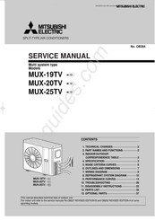 Mitsubishi Electric MUX-20TV - E1 Service Manual