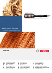Bosch PHC 994 Series Instruction Manual
