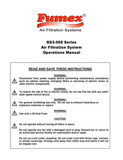 Fumex GS3-500 Series Operation Manual
