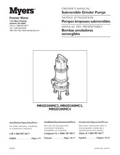 MYERS MRGD200MC2 Owner's Manual