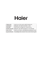 Haier I-Clean 4 Series Installation And User Manual