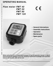 HORN FMT 40 Operating Manual