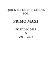 Animo optibean ng Quick Reference Manual