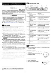 Panasonic FX-301 Series Instruction Manual
