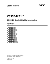 Nec V850E/MS1 UPD703100 User Manual