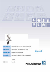 Krautzberger Mignon 3 Operating Instructions Manual