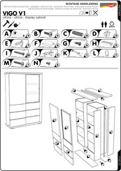 Profijt Meubel VIGO V1 Display cabinet Assembly Instruction Manual