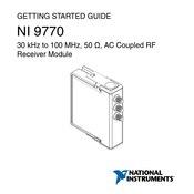 National Instruments NI 9770 Getting Started Manual