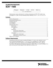 National Instruments Module SCXI-1503 Calibration Procedure