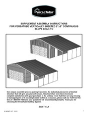VersaTube FBM3304010529-LT12 Assembly Instructions Supplement