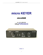 microHAM micro KEYER Manual