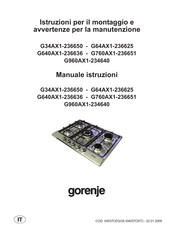 Gorenje G640AX1-236636 Instruction For The Installation