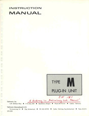 Tektronix Type M Instruction Manual