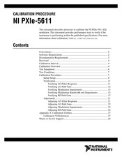 National Instruments PXIe-5611 Calibration Procedure