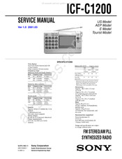 Sony ICF-C1200 Service Manual