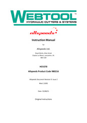 ALLSPEEDS Webtool HCV270 Instruction Manual