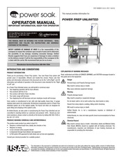 Dover Unified Brands Power Soak PPU2B-66R-480-3 Operator's Manual